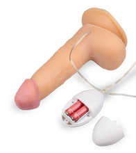 Load image into Gallery viewer, 18 cm langer Umschnalldildo mit 10 Modi