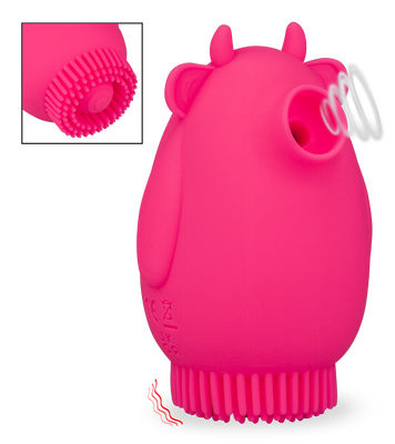 2-in-1-Stimulator mit Druckwellen und Vibration Crazy Cow