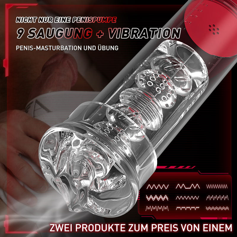 2 IN1 9 Vibration 3 Saugmodi Penispumpe S-HANDE