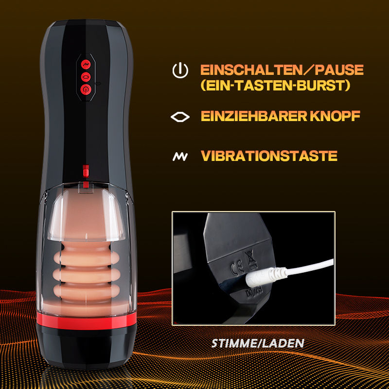 CLIMBER 4 IN 1 Erektion Cup Masturbator 5 Stoßen + 5 Saugen 10 Vibrie
