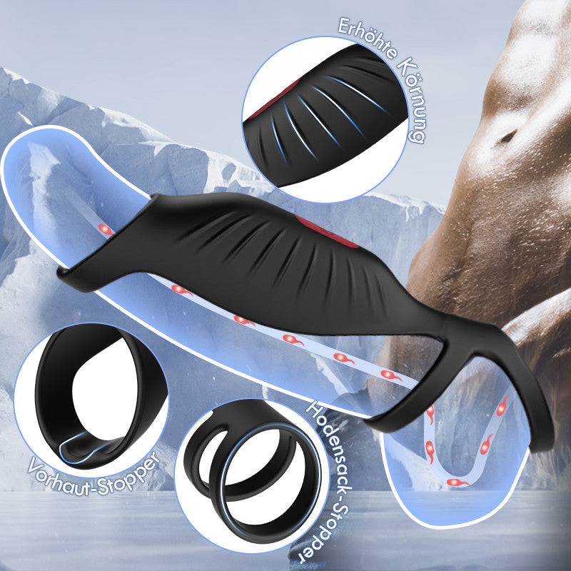 【Heiße neue Produkte】ocheffizienter Penisring durch Vibration mit 9 Frequenzen