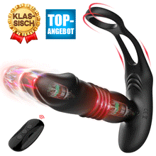 Load image into Gallery viewer, 【Orgasmus 】SAUL 3 teleskopischer 10 Vibrations Doppel-Penisring Prostata Vibrator