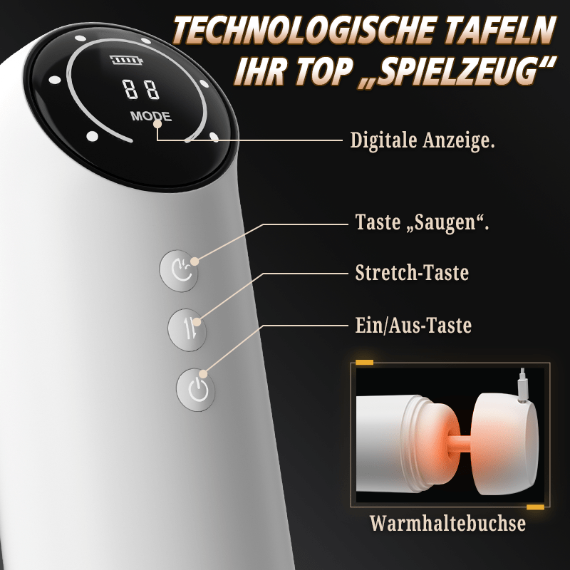4 Thrusting 4 Suction 10 Vibration Heating Function Masturbator Cup