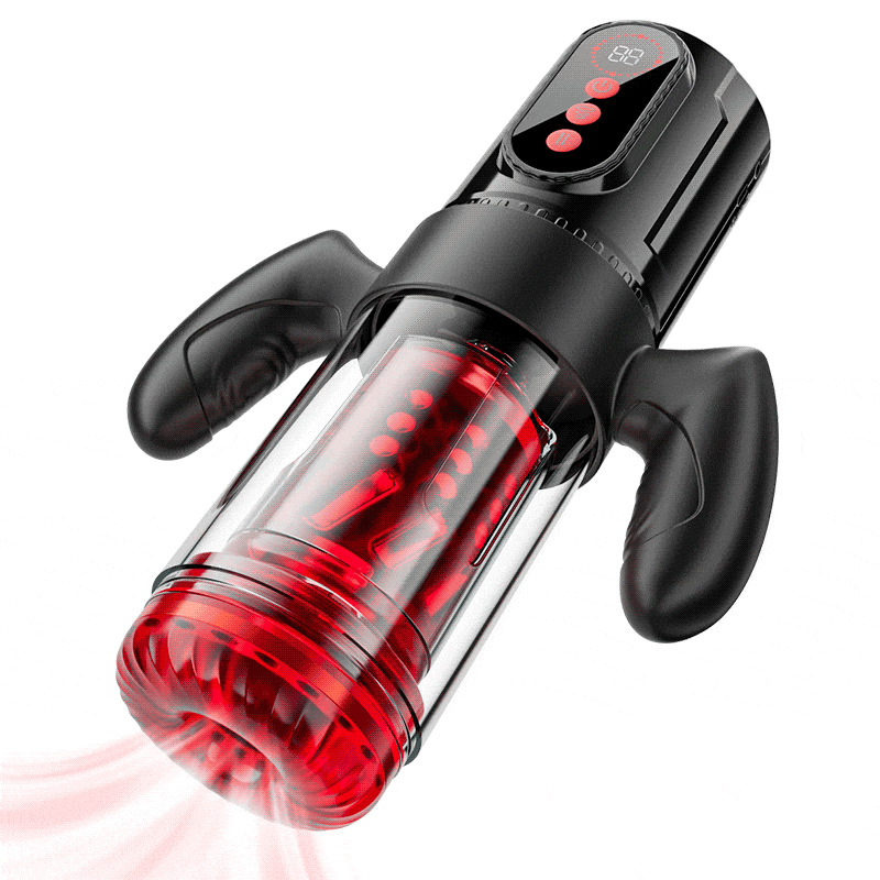 Terminator - Oral x Vagina！9 Stretching Swivelling 9 Lutschen mit Griff Männlicher Masturbator