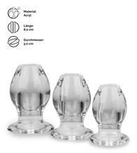 Load image into Gallery viewer, 3 hohle Buttplugs im Set Quory