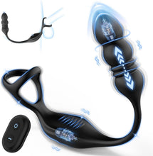 Load image into Gallery viewer, Anal Vibrator Prostata Stimulation Männer mit Penisring Sex Spielzeug für die Männer Anal Dildo Analplug Analvibratoren für Mann Anal Plug Vibratoren für Männer mit 9 Vibrationsmodi Sex Toys