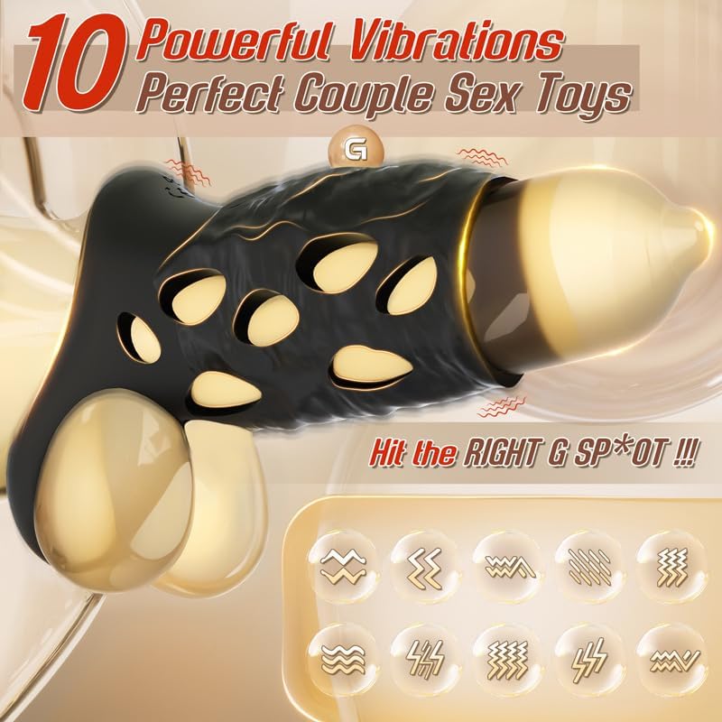 Penisring Vibratoren mit APP Fernbedienung,Penisring Vibratoren mit 10 Intensive Vibrationsmodi, Dehnbar Silikon Cockring,Sex Spielzeug für die Männer Elektrische Penis Trainer Vibrator