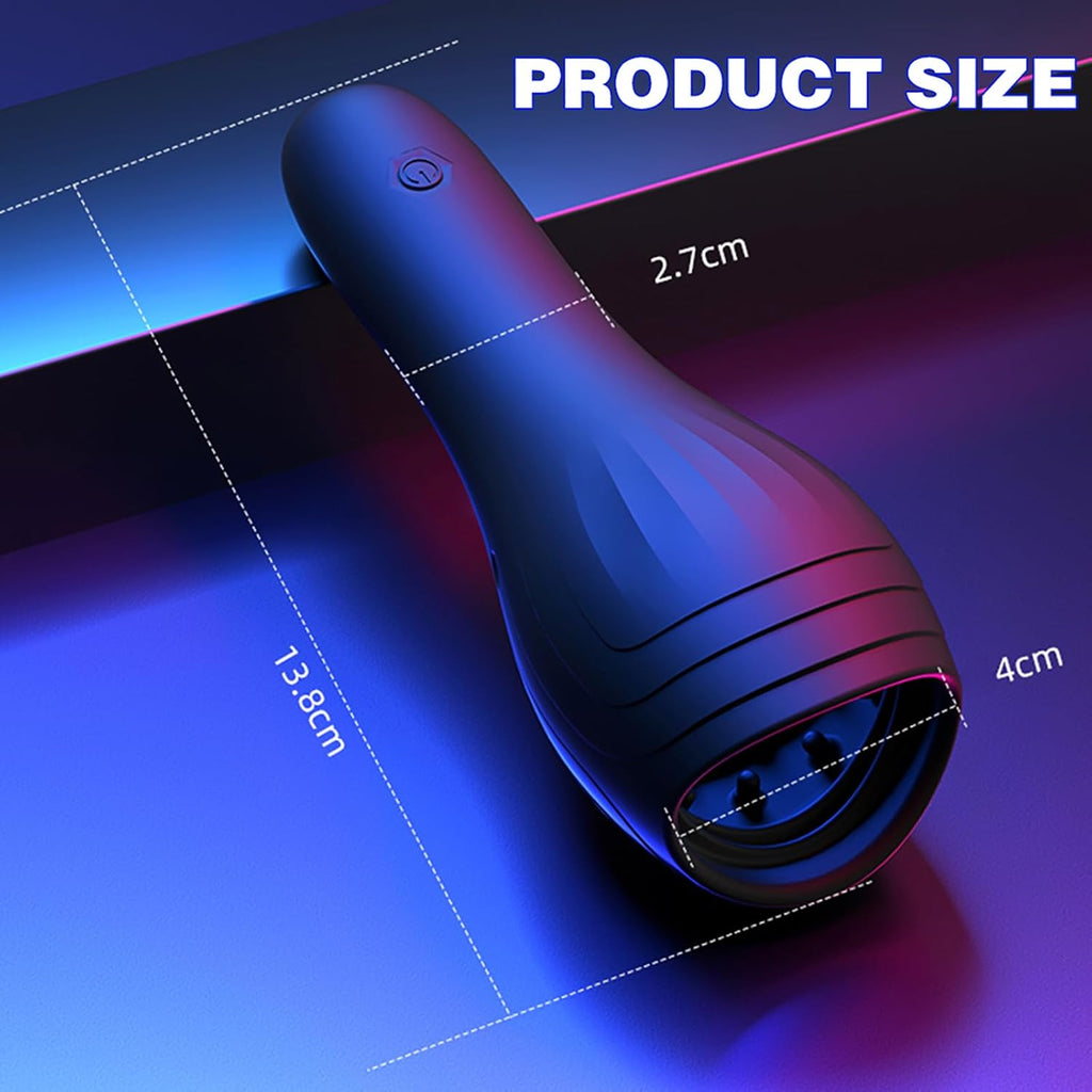 Buntune Elektrischer Cup Masturbator Sexspielzeug für Männer Silikon Penis Trainer Vibrator mit 10 Vibrationsmodi und Zunge Lecken Saugmodi Eichel Stimulator für Herren Taschenmuschi Massagegerät