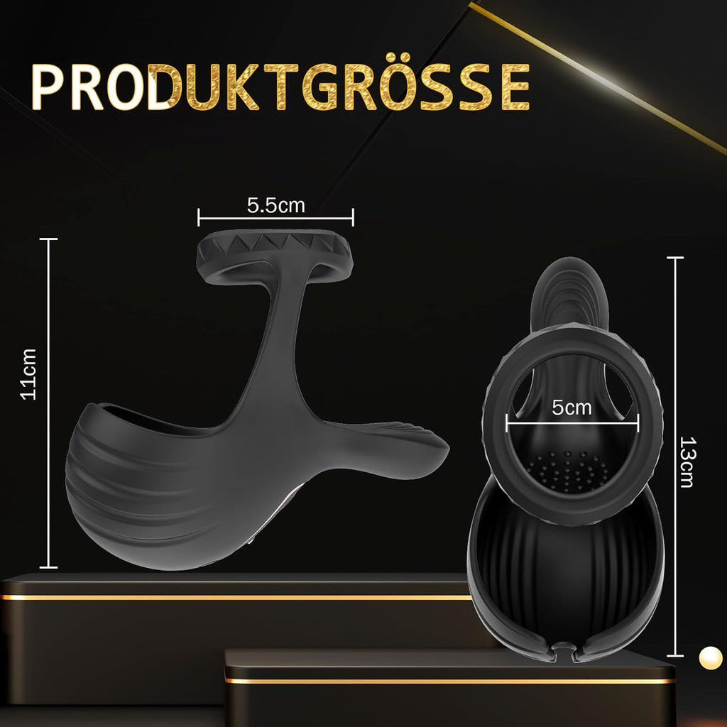 Penisring Vibrator für Hoden mit 10 Vibrationsmodi, APP Vibrator Erotik Sex Spielzeug für die Männer Penis Ring, Cockring Erotisches Sexspielzeug, Penisringe Massagegerät spielzeug für Paare extrem