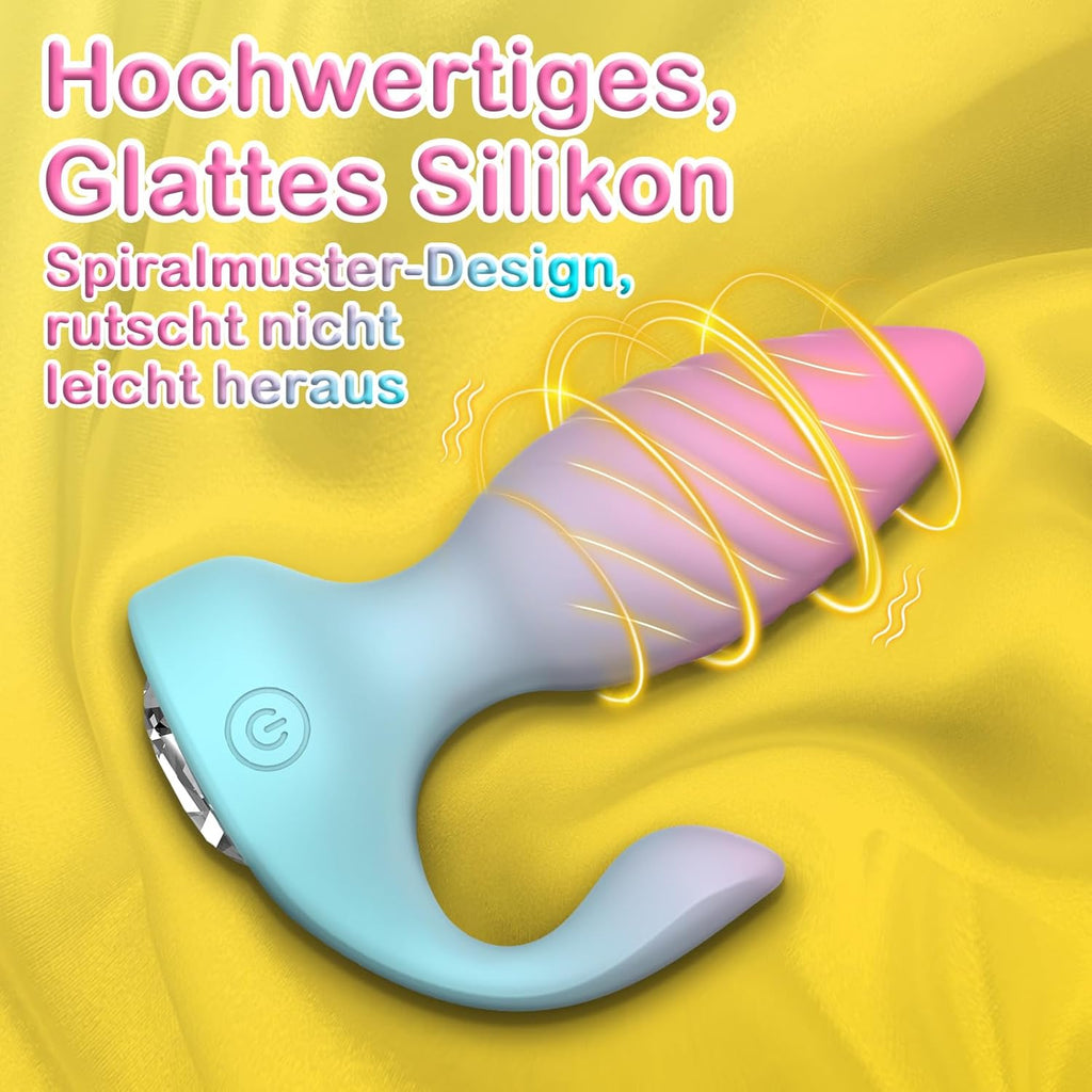 Analplug für Frauen mit Vibration Anal Plug Vibrator, Analvibratoren für Mann Butt Plug Sexspielzeug für Paare mit 10 Vibration Prostata Stimulation Männer Sex Spielzeug für die Männer Buttplug