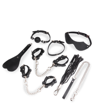 Load image into Gallery viewer, 8-teiliges Bondage-Set aus veganem Lederimitat