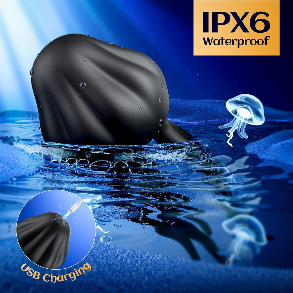Masturbator Sexspielzeug für Paare Extrem Sex Toy mit 10 Vibrations Qualle Tentakel Penismassage Nippel & Klitoris Stimulator, Vibratorensets Penis Vibrator - Erotik Sextoysets für Ihn und Frauen