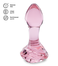 Load image into Gallery viewer, Analplug aus Glas Romantic Rose