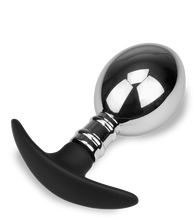 Load image into Gallery viewer, Analplug aus Stahl und Silikon Smash