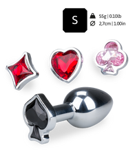 Load image into Gallery viewer, Analplug mit 4 austauschbaren Schmucksteinen Symbols