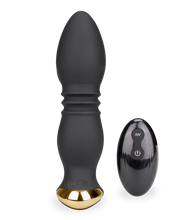 Load image into Gallery viewer, Analplug mit Stoßfunktion, Vibration und Cockringen Luck