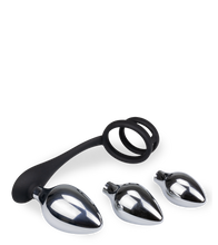 Load image into Gallery viewer, Analschmuck mit Doppel-Cockring und 3 Plugs