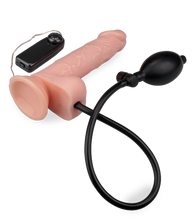 Load image into Gallery viewer, Aufblasbarer Dildo-Vibrator mit Saugfuß