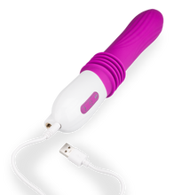 Load image into Gallery viewer, Automatischer Stoßdildo mit Vibration und Saugfuß