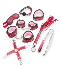 Load image into Gallery viewer, BDSM-Einsteiger-Set aus Kunstleder und Kunstfell
