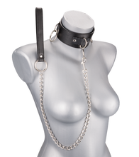 Load image into Gallery viewer, BDSM-Halsband mit 3 O-Ringen und Leine