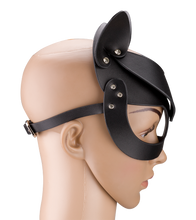 Load image into Gallery viewer, BDSM-Katzenmaske aus Kunstleder mit Strass