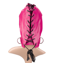 Load image into Gallery viewer, Bondage-Haube mit Reißverschlüssen an Augen und Mund