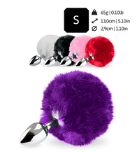 Load image into Gallery viewer, Bunny Tail Rosebud-Analplug