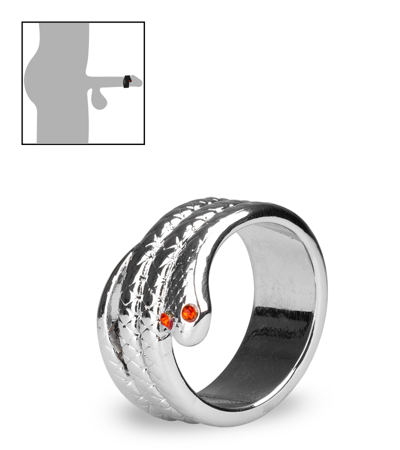 Cockring aus Edelstahl Medusa
