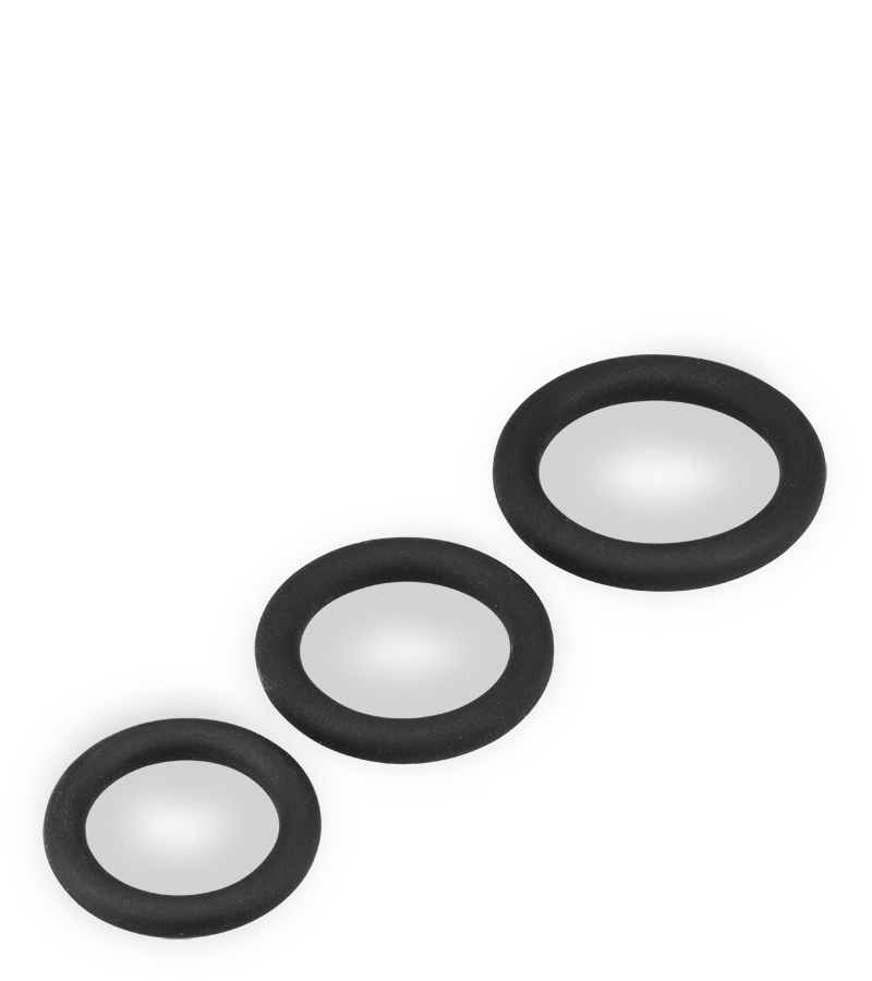 Cockring-Set aus medizinischem Silikon 3-teilig Zoom