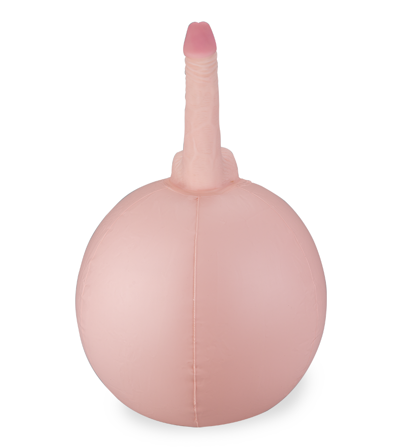 Dildo auf aufblasbarem Kissen