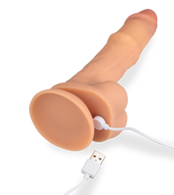 Load image into Gallery viewer, Dildo aus Silikon mit Vibrations- und Massage-Funktion Riccardo