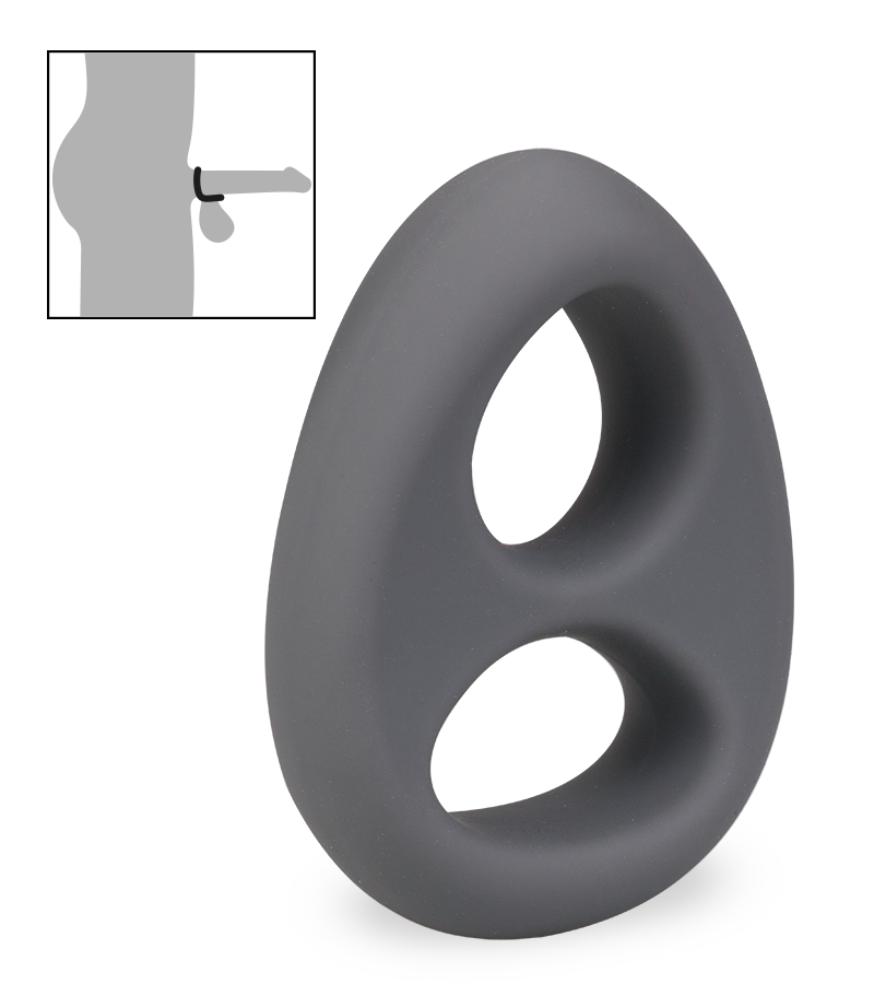 Doppel-Cockring aus medizinischem Silikon Noot