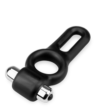 Load image into Gallery viewer, Doppel-Penisring mit Vibration aus Silikon Jaxon