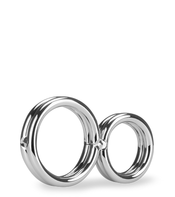 Doppelter Edelstahl-Penisring Eight