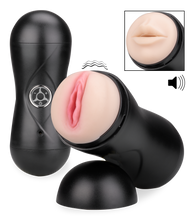 Load image into Gallery viewer, Double-Hole-Masturbator mit Vibration und Audiofunktion Juice