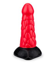 Load image into Gallery viewer, Dragon Dildo mit Schuppen und Saugnapf 18,5 cm
