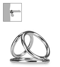 Load image into Gallery viewer, Dreifacher Cockring aus Edelstahl Holdy