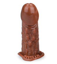 Load image into Gallery viewer, Dunkelhäutiges Penis-Sleeve mit großer Eichel