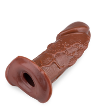 Load image into Gallery viewer, Dunkelhäutiges Penis-Sleeve mit großer Eichel