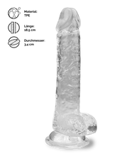 Load image into Gallery viewer, Durchsichtiger Saugnapf-Dildo Casper