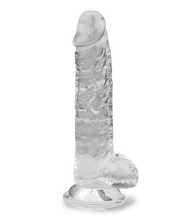 Load image into Gallery viewer, Durchsichtiger Saugnapf-Dildo Casper