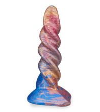 Load image into Gallery viewer, Einhorn-Dildo mit Saugnapf 22 cm
