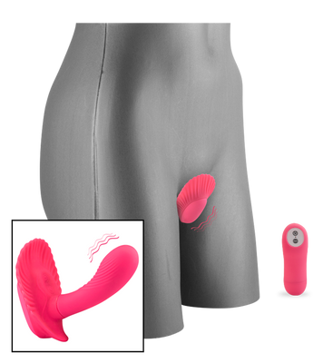 Ferngesteuerte Vibro-Muschel mit großem Innendildo