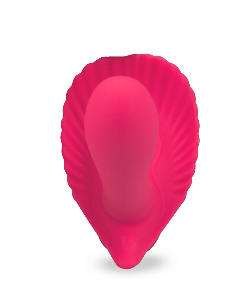 Ferngesteuerte Vibro-Muschel mit großem Innendildo
