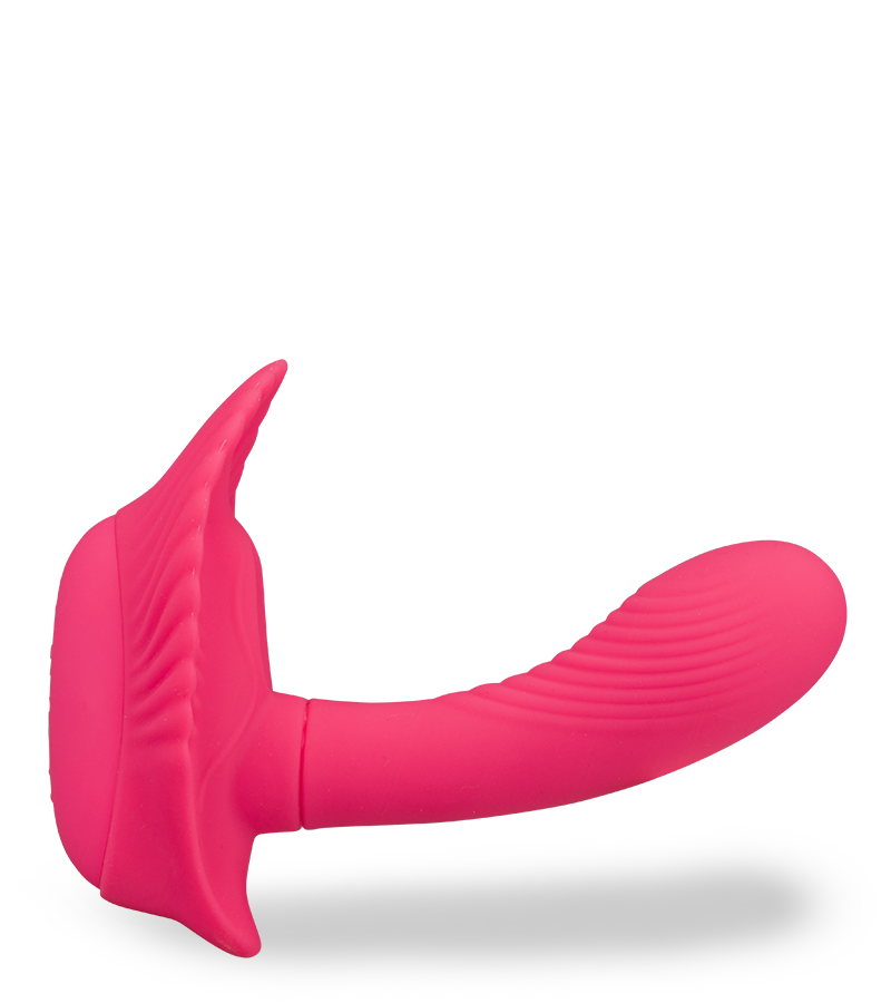 Ferngesteuerte Vibro-Muschel mit großem Innendildo