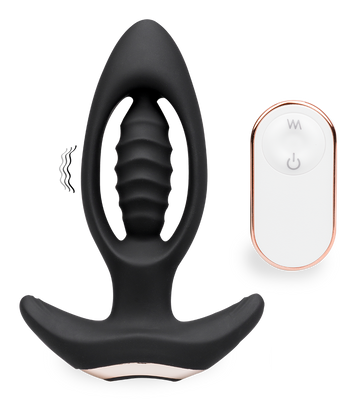 Ferngesteuerter Analplug mit Vibration Anchor