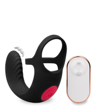Load image into Gallery viewer, Ferngesteuerter Hoden-Massager mit Doppel-Cockring Shape