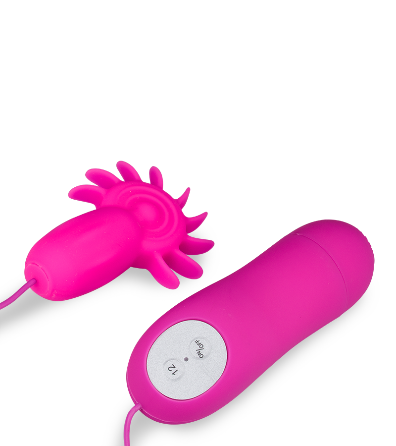 Ferngesteuerter Klitorisstimulator mit Minizungen