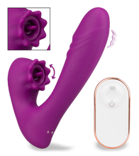 Load image into Gallery viewer, Ferngesteuerter Pulsator und Vibrator Lila